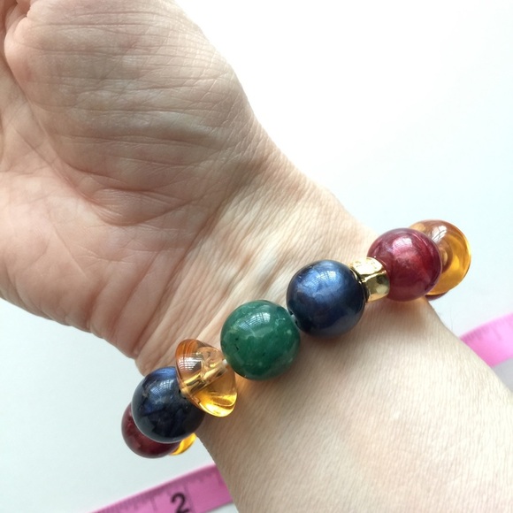 Vintage multicolor beaded bracelet - Picture 4 of 7